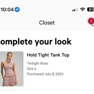 Lululemon hold tight tank top twilight rose 4
